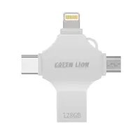 فلش مموری 4 کاره گرین لاین مدل GN4IN1USB128SL ظرفیت 128 گیگابایت