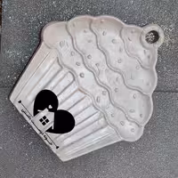 کاپ کیک بشقابی بیس خام