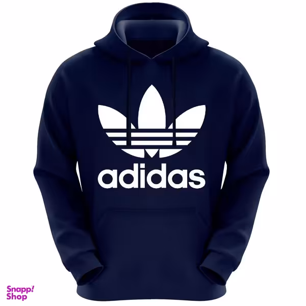 هودی دخترانه مدل  W17 رنگ سرمه ای طرح آدیداس