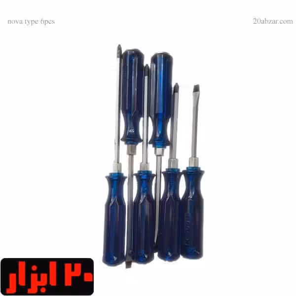 مجموعه 6 عددی پیچ گوشتی ضربه خور آچارخور طرح نووا
