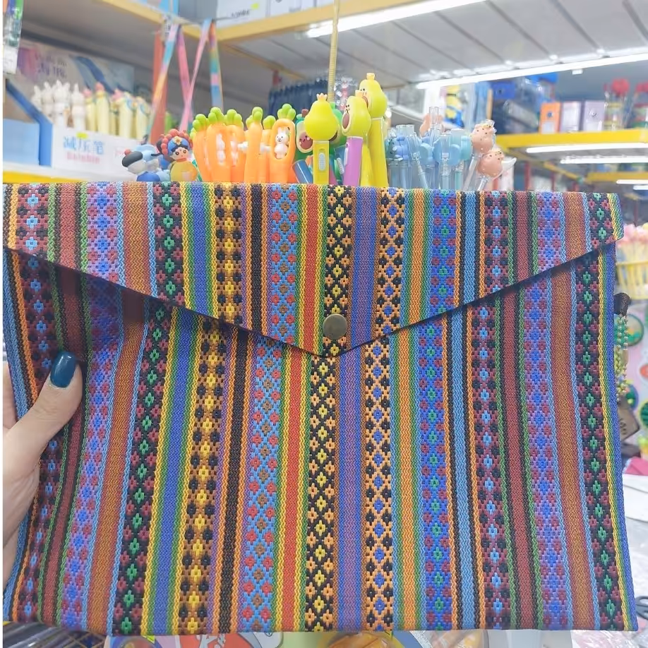 پوشه دکمه دار پارچه ای A4