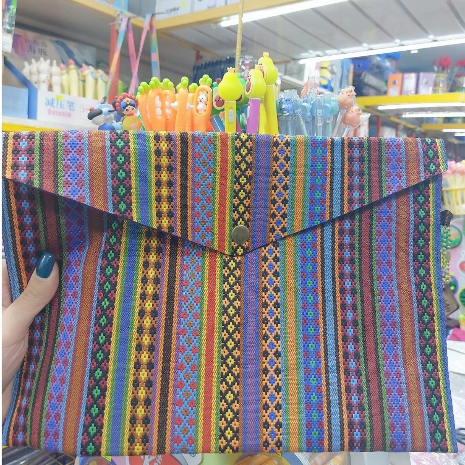 پوشه دکمه دار پارچه ای A4