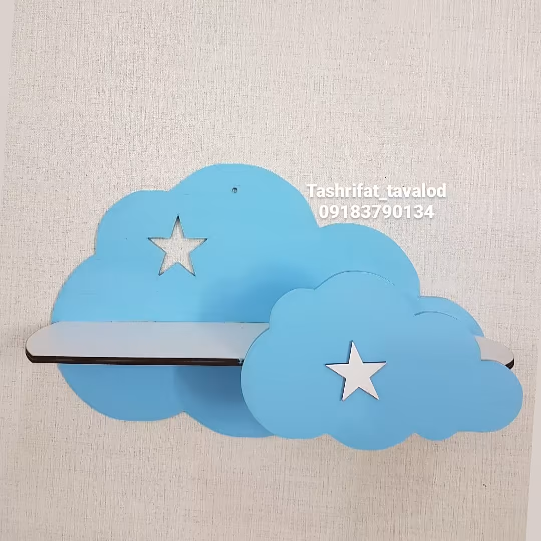 شلف دیواری آبی