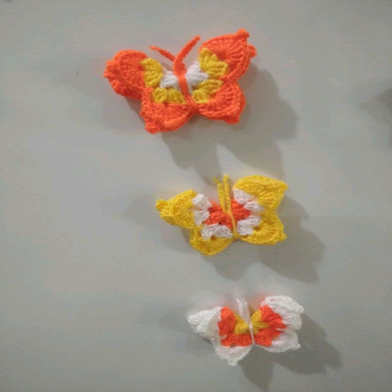 مگنت یخچال بافتنی طرح پروانه