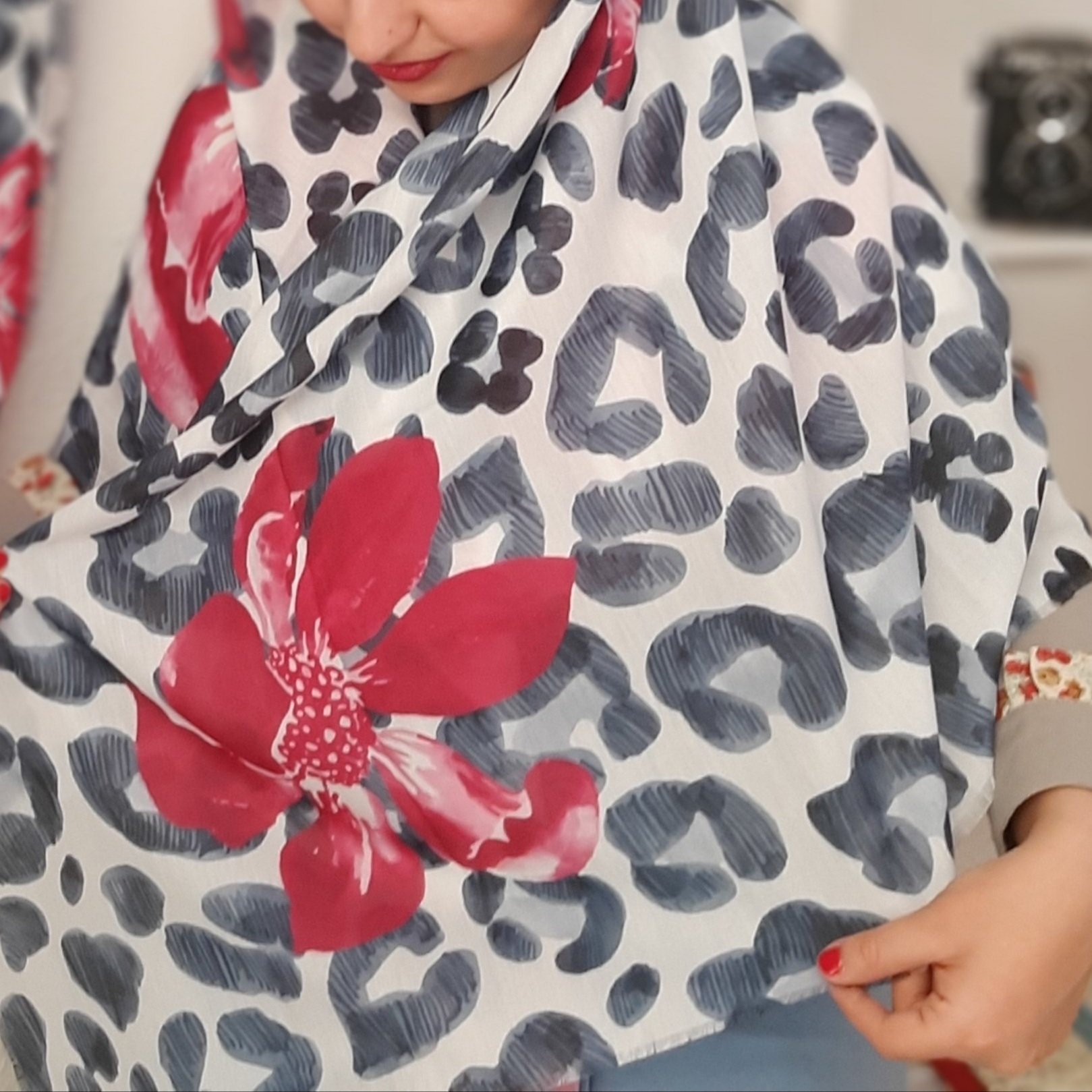 روسری نخی قواره دار 140 بهاره گلگلی نخ اعلا تضمینی