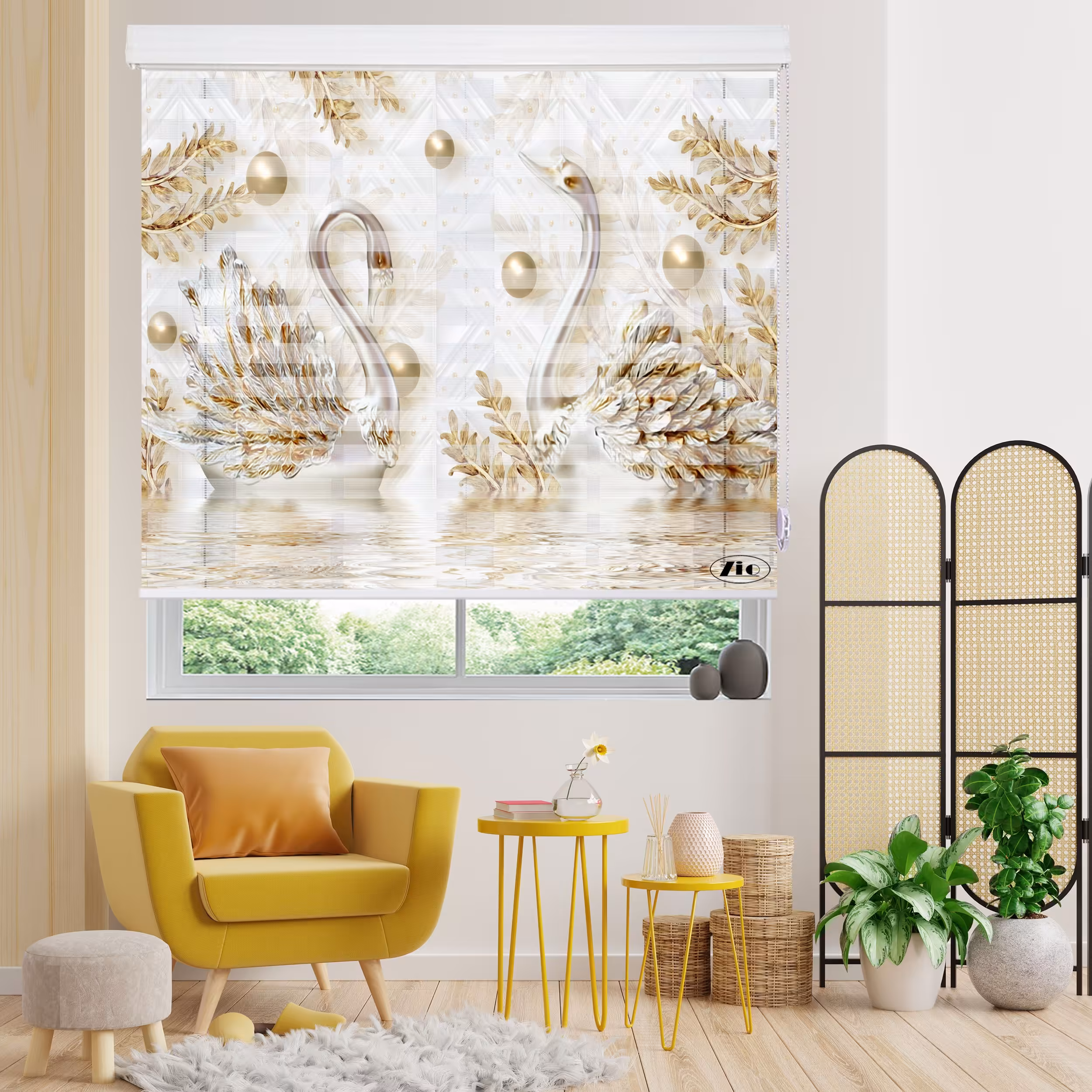 پرده زبرا زیو مدل 3D-1004سایز 150x150 سانتی متر