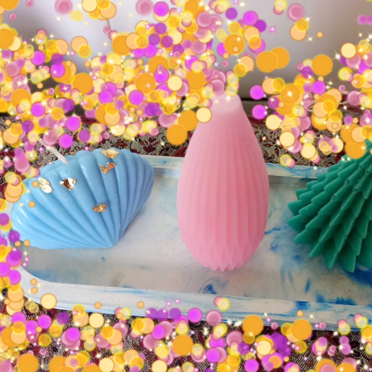 پک سه عددی شمع زیبا 