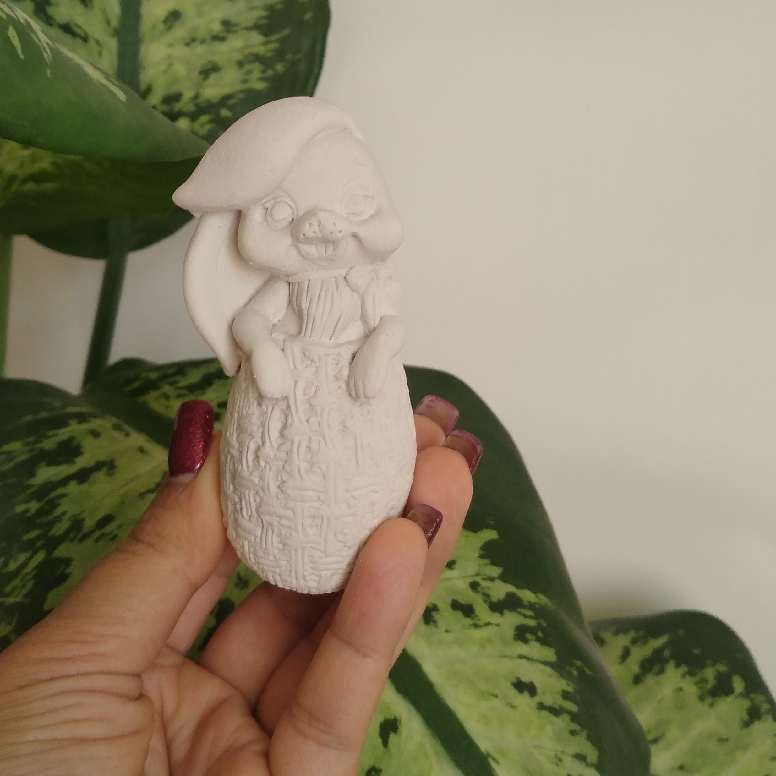 بیس خام خرگوش  هفت سین مدل سبد دار قد9/5سانت  