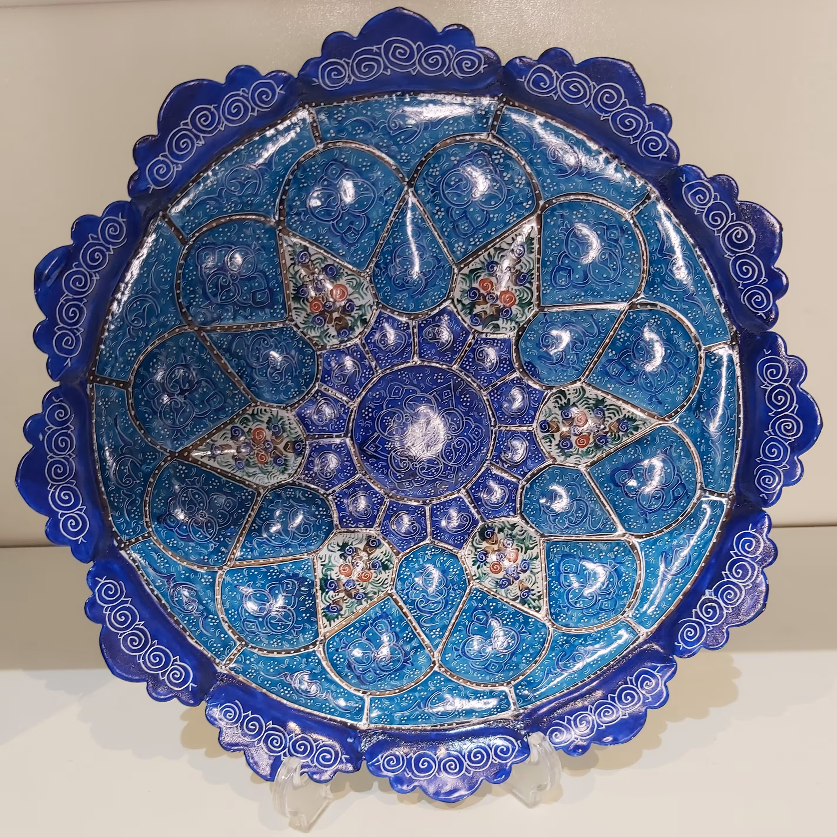 بشقاب قطر 25سانت میناکاری