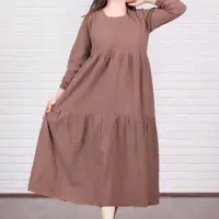 پیراهن زنانه بلند الیاف طبیعی بهاره و تابستانه ahr