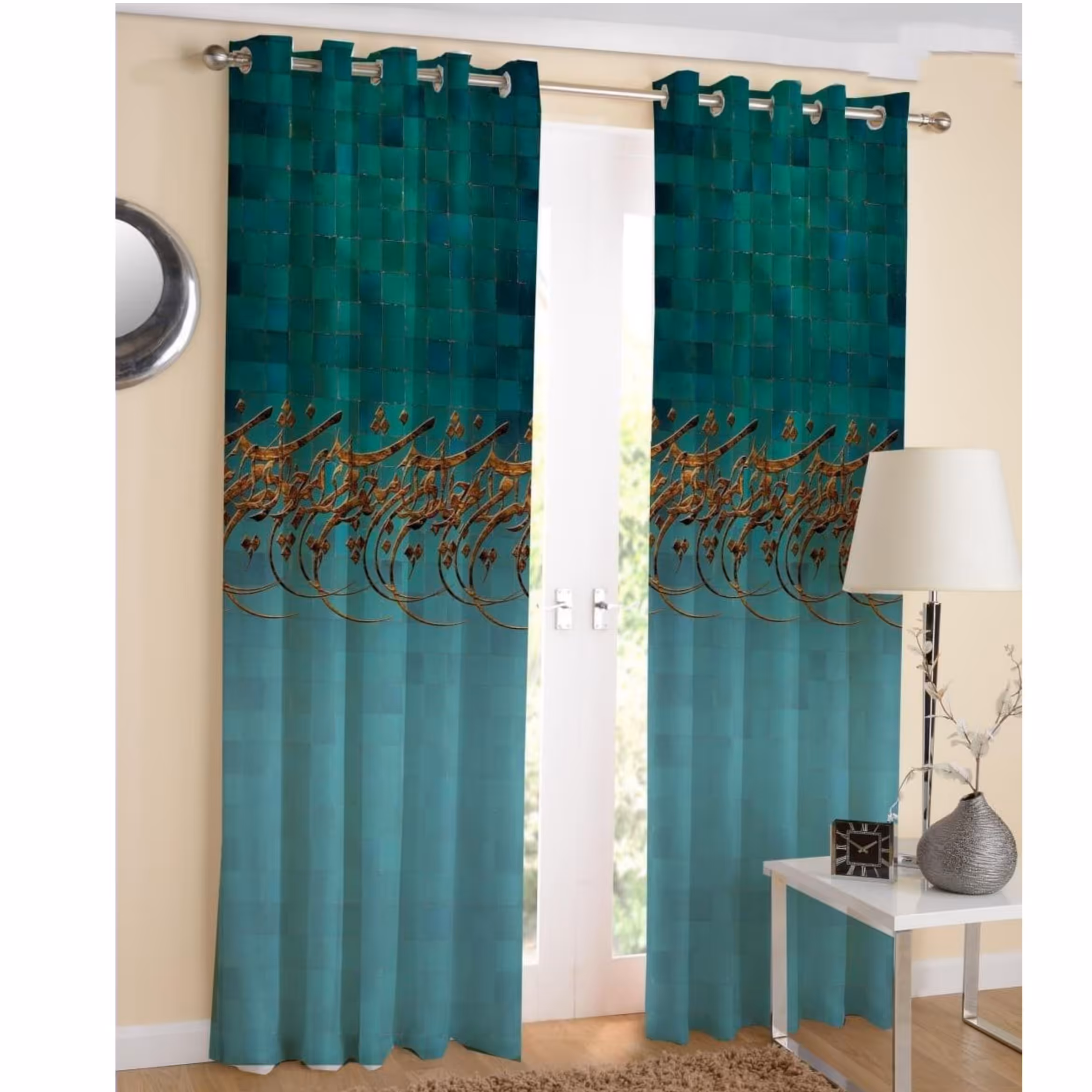 پرده چاپی  پانچ  طرح   خط نوشته (نستعلیق)  کد 3100