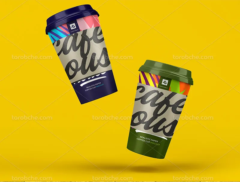 طرح موکاپ لیوان قهوه PSD | گرافیک با طعم تربچه