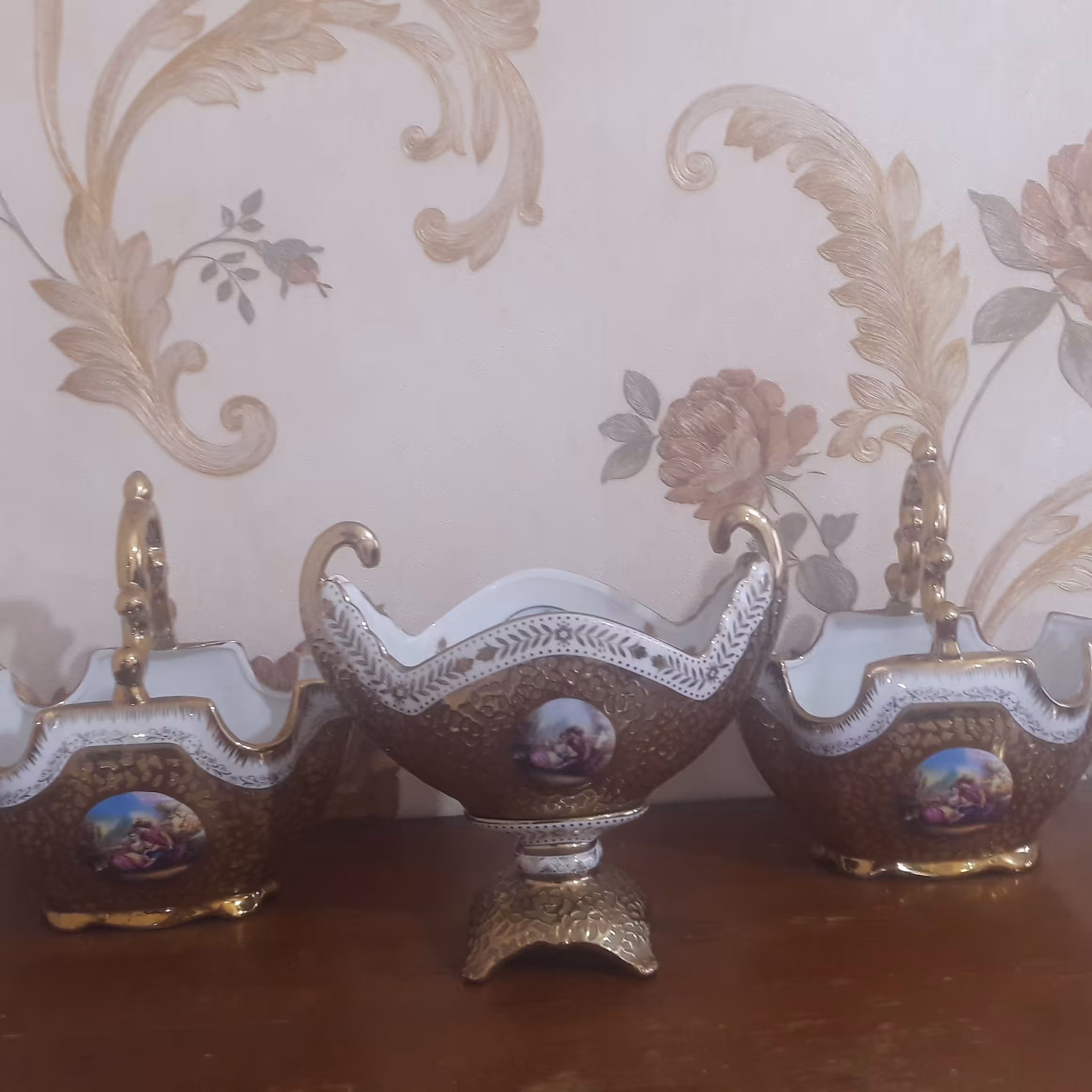 کشکول و سبد آجیل خوری و شکلات خوری 3 تایی