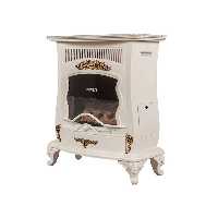 بخاری گازی طرح شومینه ای 24000 ارنست مشهد مدل صدرا رنگ سفید بدون چوب