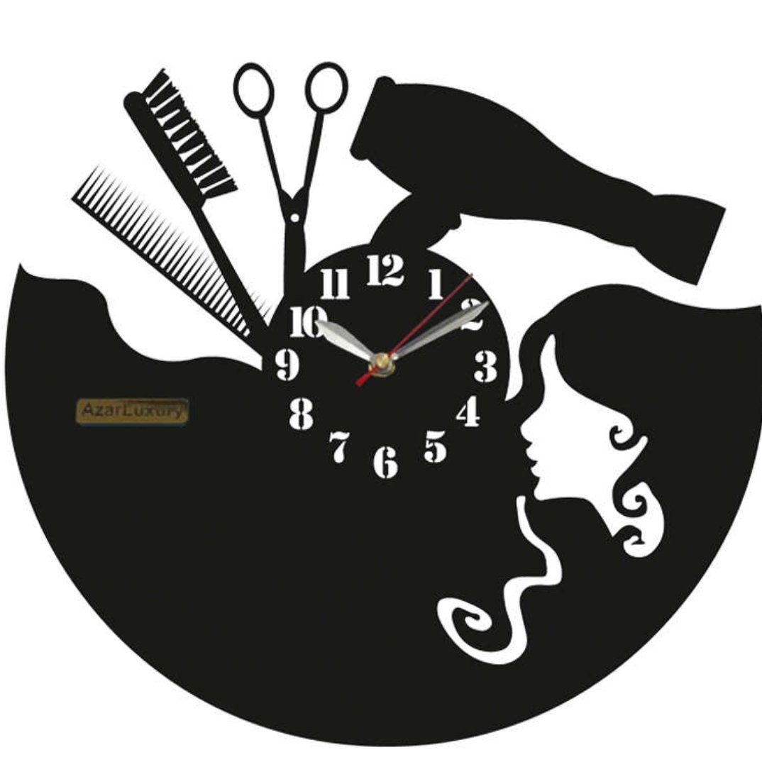 ساعت فانتزی طرح ارایشگاه کد 06
