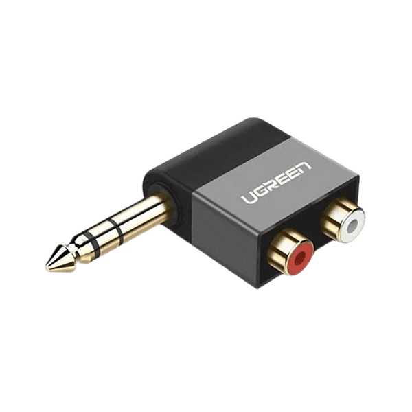 تبدیل جک 6.35 میلی‌متری به دو پورت RCA Female یوگرین مدل AV147 کد 40846