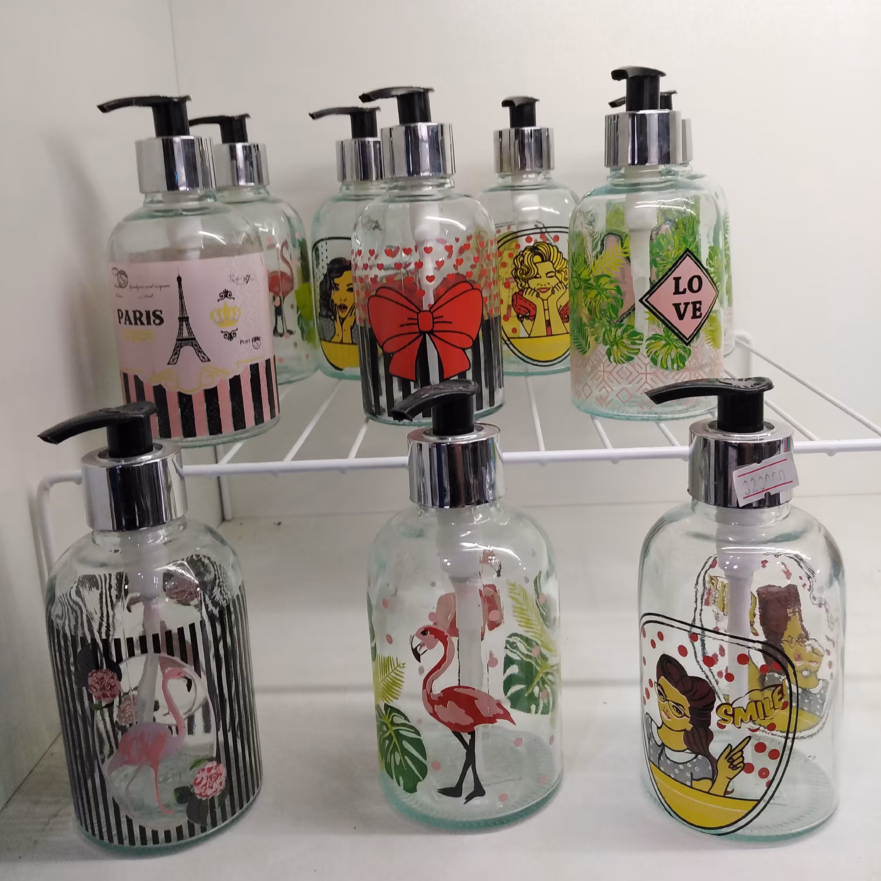 جا مایع شیشه ای طرح دار