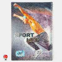 دفتر زبان سیمی دو خط 80 برگ طرح اسپرت آپادانا