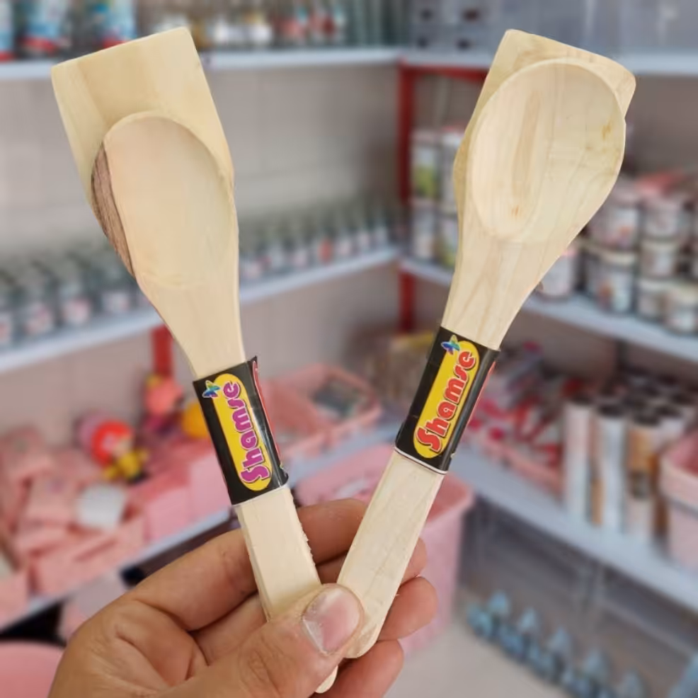 ست قاشق و کفگیر چوبی 2 عددی