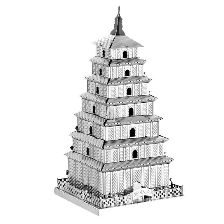 پازل فلزی 3 بعدی مدل Great Wild Goose Pagoda (بتکده غاز وحشی بزرگ)