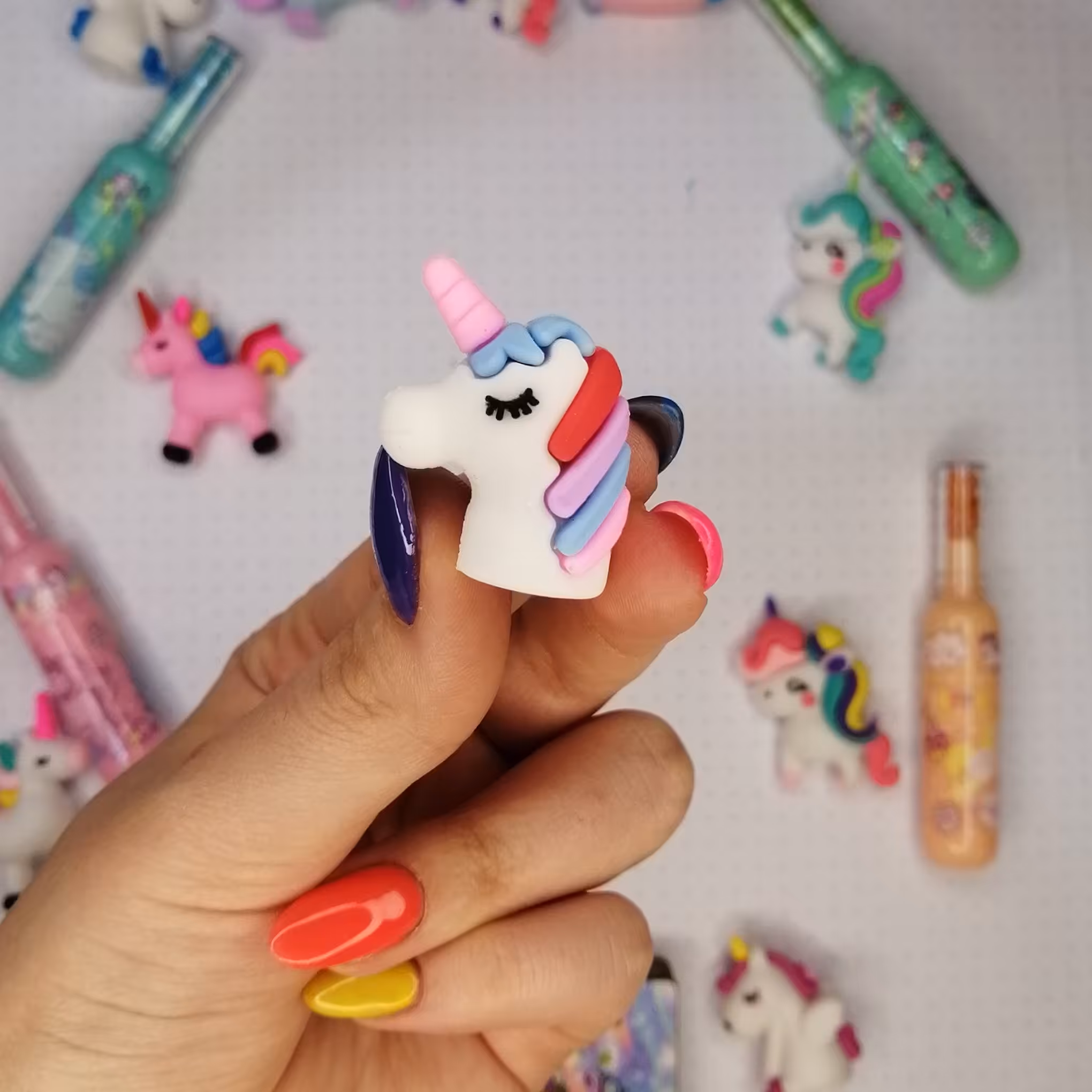 سر مدادی سرمدادی سیلیکونی فانتزی طرح یونیکورن 2