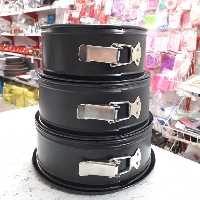 ست سه تایی قالب کمربندی قطر های 19و21و23 سانت ارتفاع 8 سانت جنس محکم و اعلا برای کیک های تولد و دسر ها