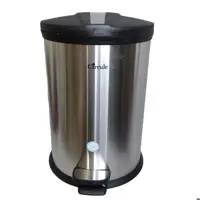 سطل زباله پدالی سرکوله مدل 20 لیتر درب مشکی