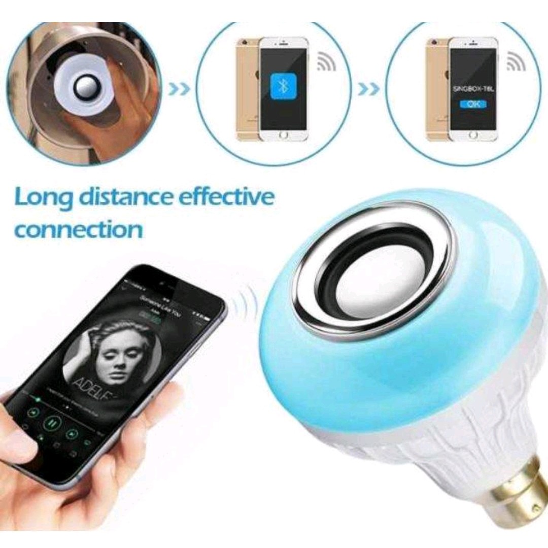لامپ دیسکویی اسپیکردار بلوتوثی (bluetooth)همراه با ریموت (هفت رنگ RGB ) جنس با کیفیت