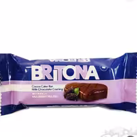 کیک کاکائو با مغز  شاتوت و روکش شکلات شیری بریتونا 34 گرم بسته 24 عددی