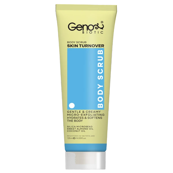 اسکراب بدن حاوی روغن بادام شیرین ژنوبایوتیک | Genobiotic Body Scrub Skin Turnover 120ml