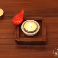 جا شمعی چوبی که برای شمع وارمر  مناسب میباشد