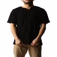 تی شرت مردانه مشکی آر ان اس RNS کد 12022349