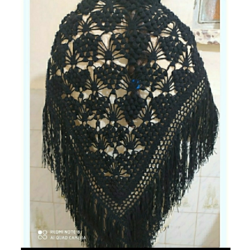 اشارپ (رودوشی) دستبافت مدل خوشه انگور ی