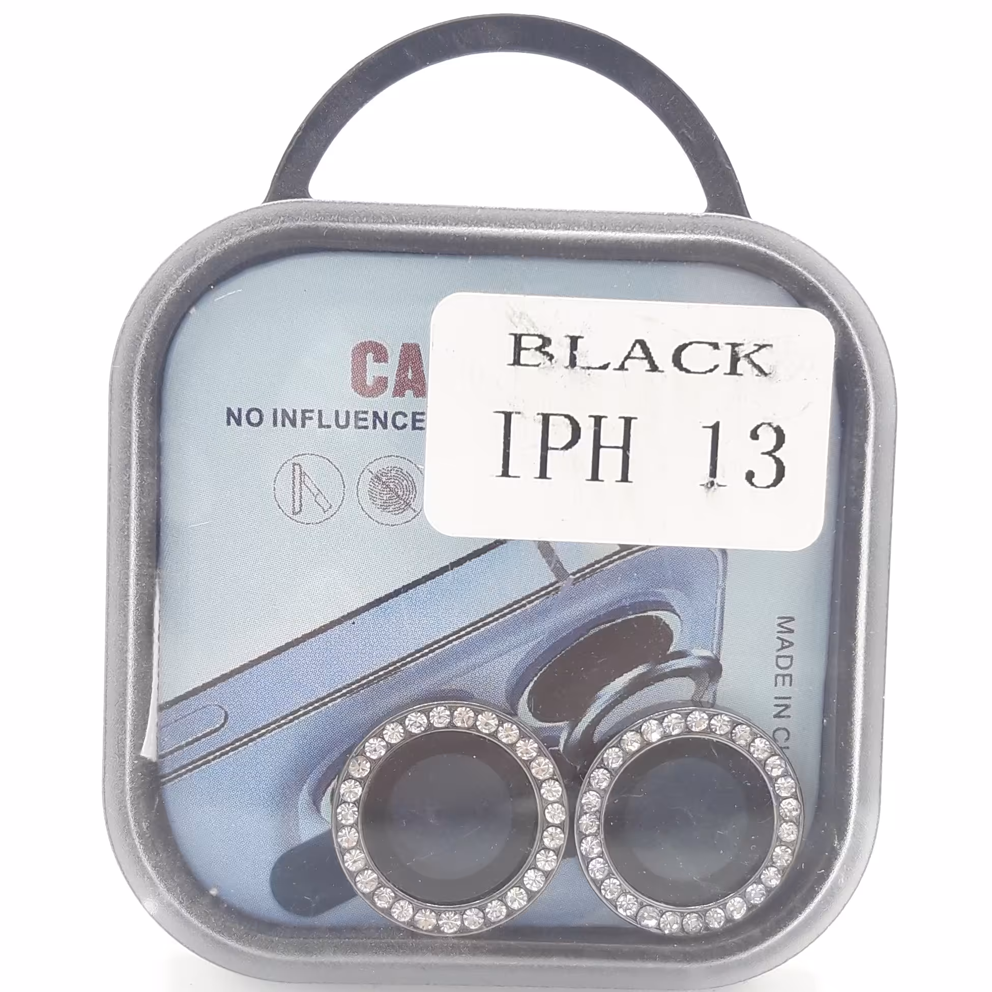 محافظ لنز دوربین نگینی آیفون13 رنگ مشکی