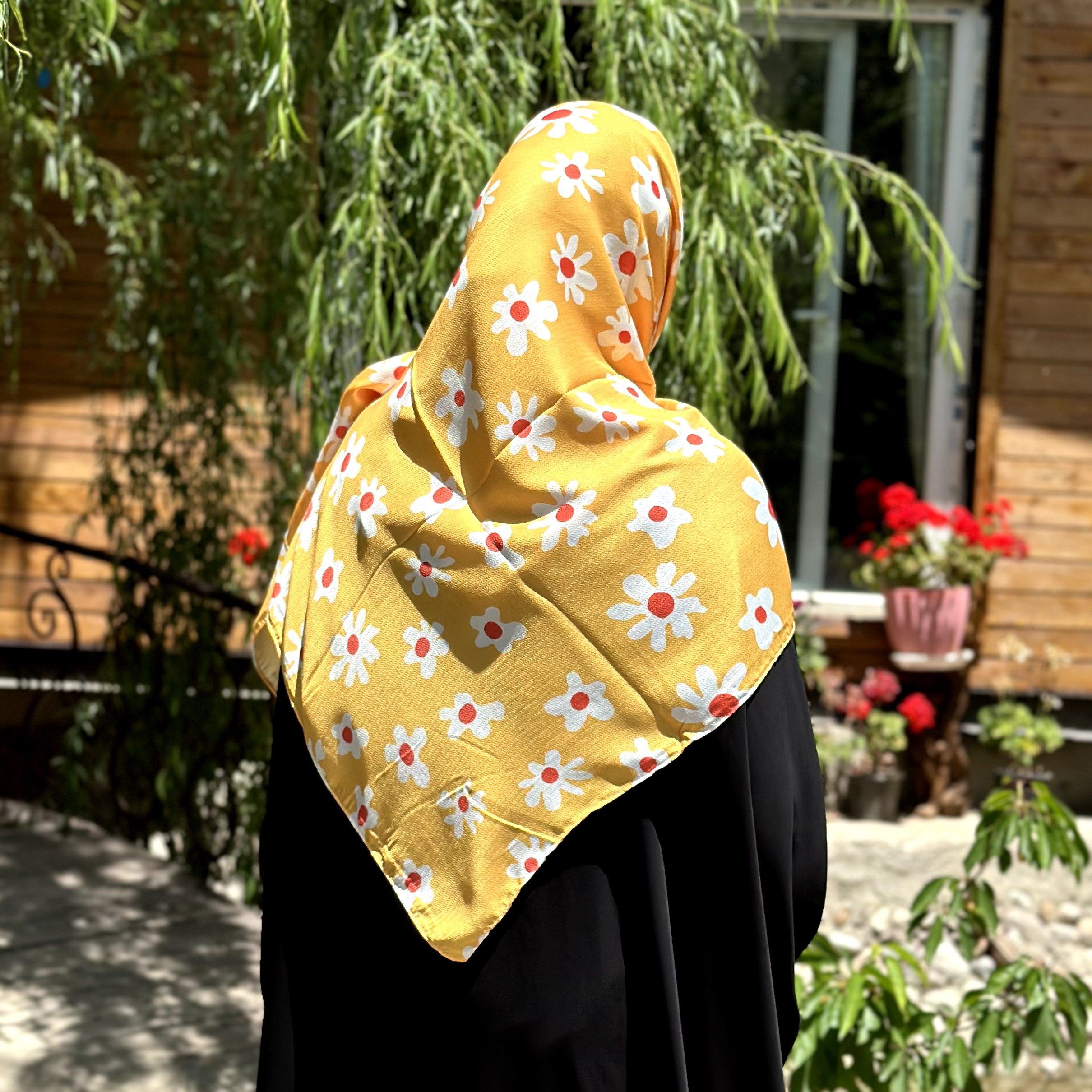 روسری بابونه زرد
