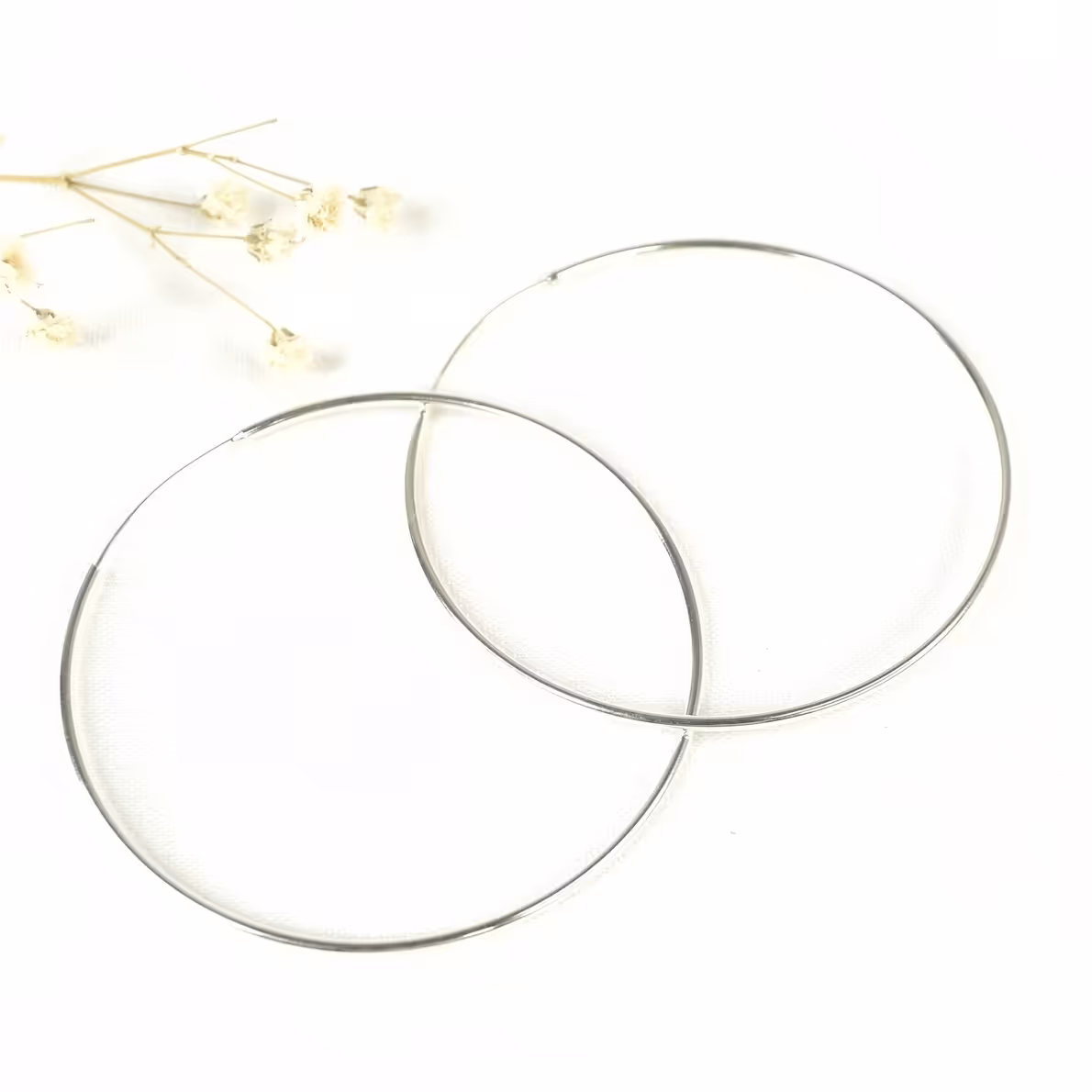 گوشواره حلقه ای نقره با عیار925 کد 10271