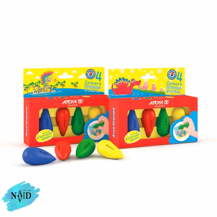 پاستل (کرایون) دوکی 4 رنگ آریا