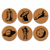 زیرلیوانی چوب پنبه ای طرح فضانورد مجموعه 6 عددی