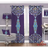 پرده سنتی بنفش کد 3305