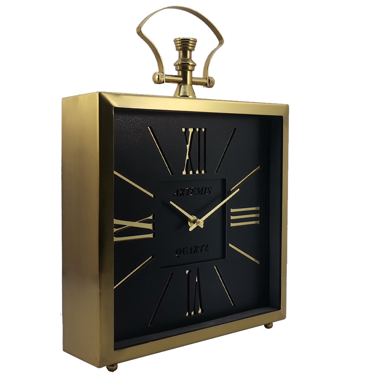ساعت رومیزی آرتمیس مدل 2030 گلد (طلایی) صفحه بلک (مشکی)