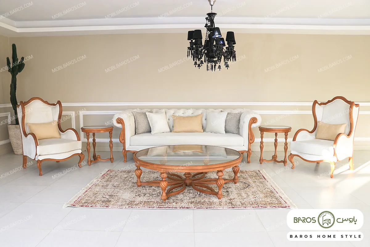 مبل کلاسیک گندم و چستر نیکا و تک کینگ