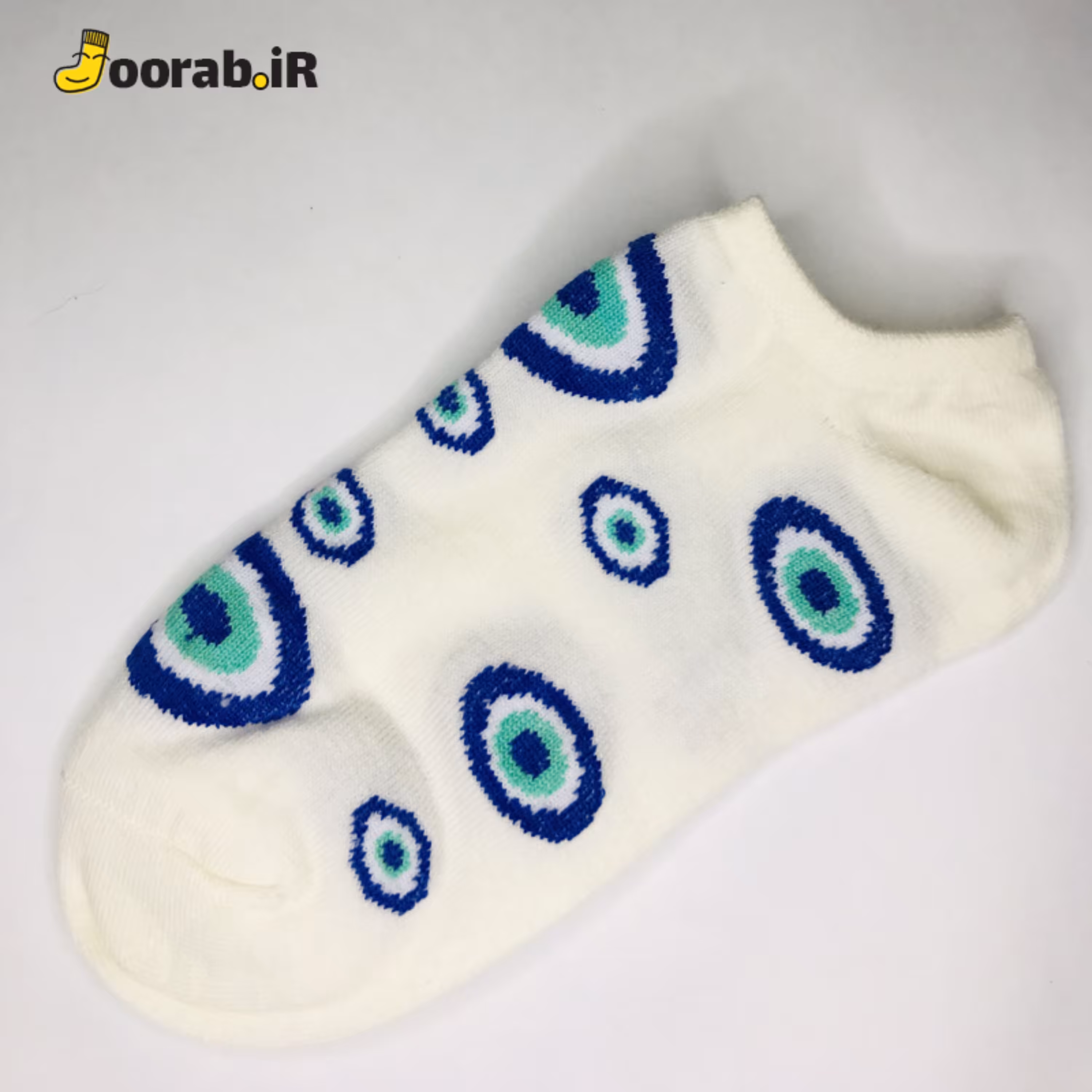 جوراب مچی قوزکی طرح چشم نظر شیری