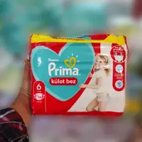 پوشک بچه شورتی پریما سایز 6 بسته 34 عددی