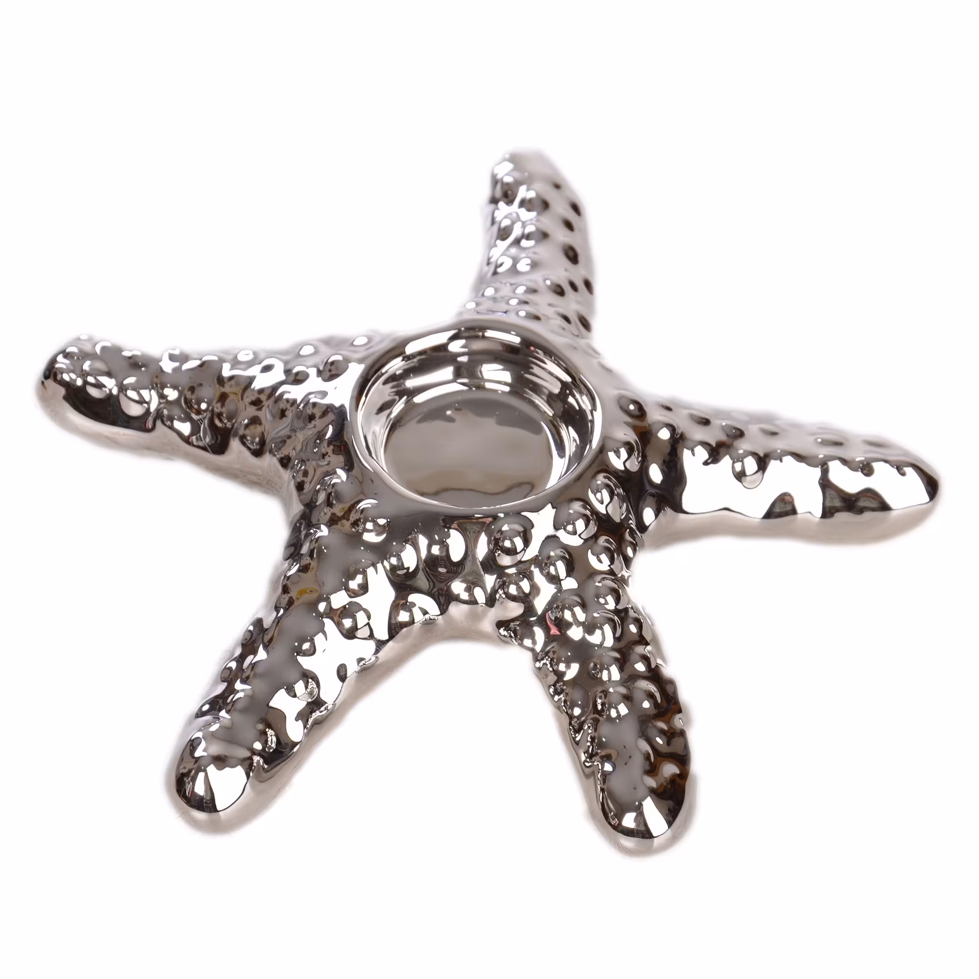 جا شمعی وارمر سرامیکی با رنگ ثابت  طلایی براق کد 1