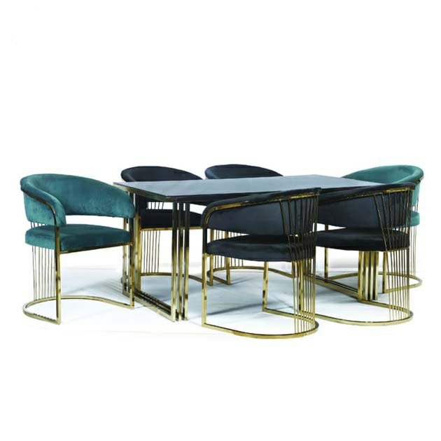 میز غذاخوری نهارخوری فلزی 4  نفره مدل سزار