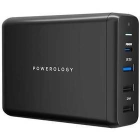 هاب شارژر 4 پورت پاورولوژی مدل PWCUQC001 توان 75 وات