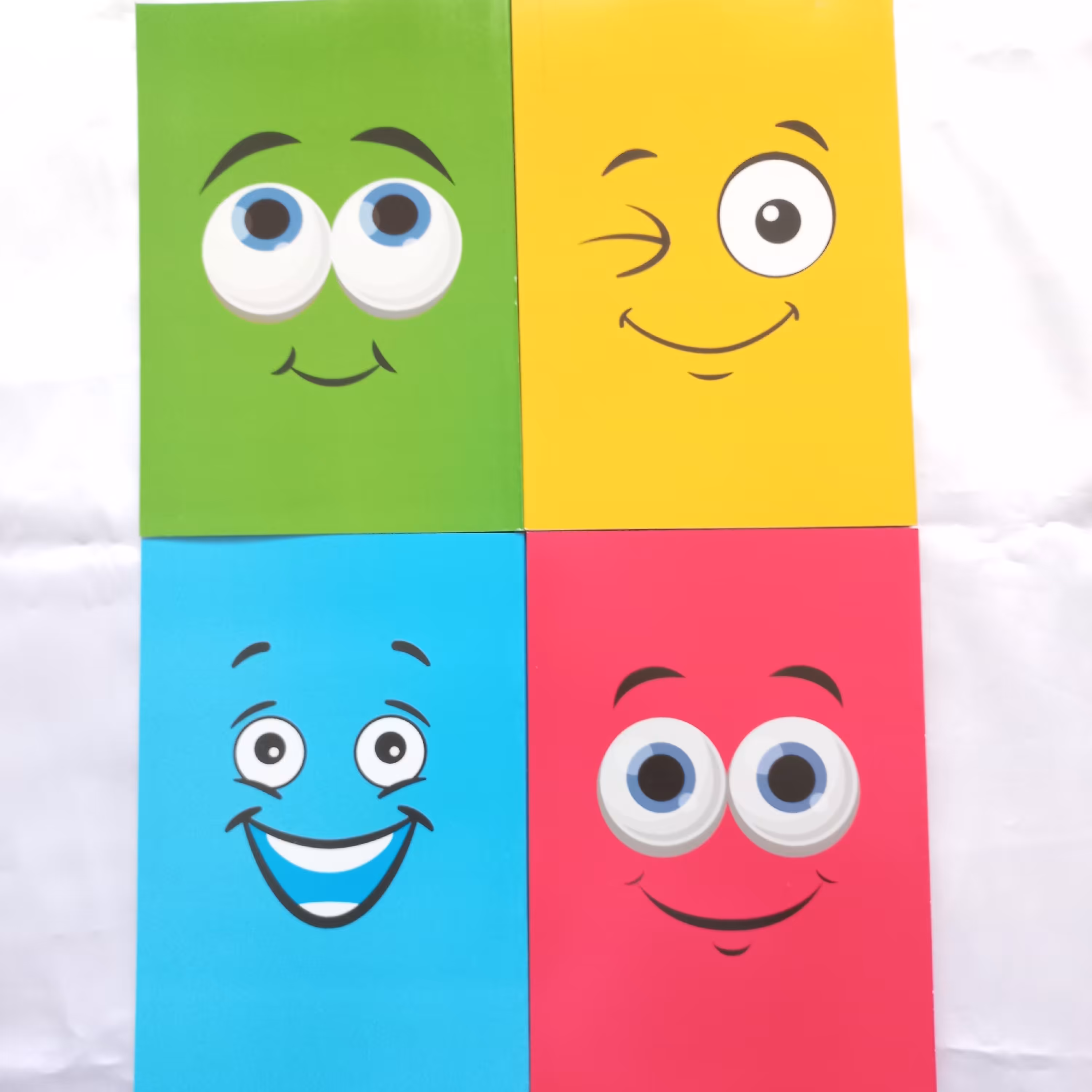 دفتر 80 برگ تک خط ته چسب طرح چهره(1 جلد)