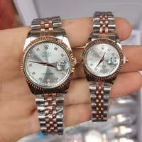 ساعت رولکس ست رزگلد صفحه صدفی