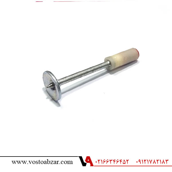 میخ چاشنی میخکوب دستی 6 سانتی واشر گرد 100 عددی