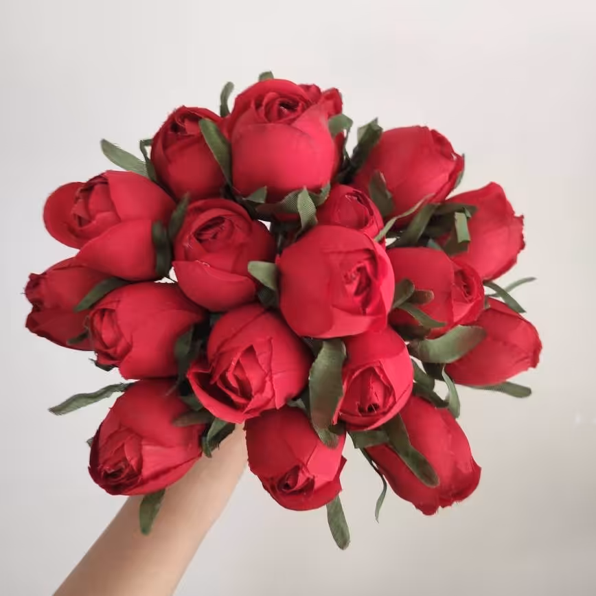 گل مصنوعی رز غنچه شاخه ای در 7رنگ 